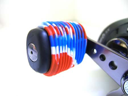 Reel Grip Handle Knob Grips 2Pk Red/White/Blue