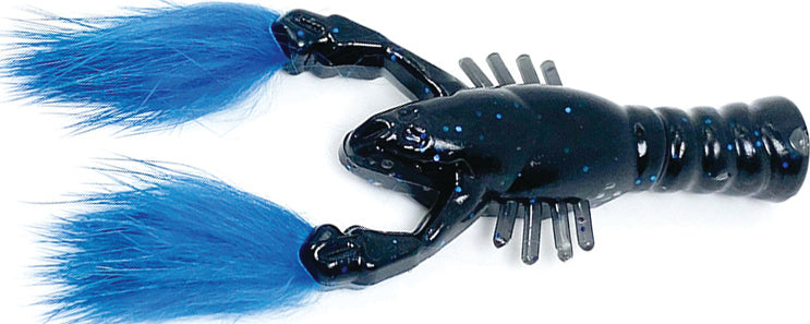 Rabid Baits Rabid Craw 3In 4Pk Black/Blue