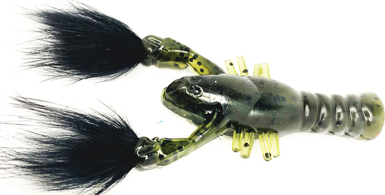 Rabid Baits Punch Craw 5In 3Pk Green Pump/Black