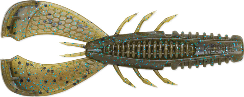 Rapala Crush City Clean Up Craw 3.5In 7Pk Grn Pump/Blue