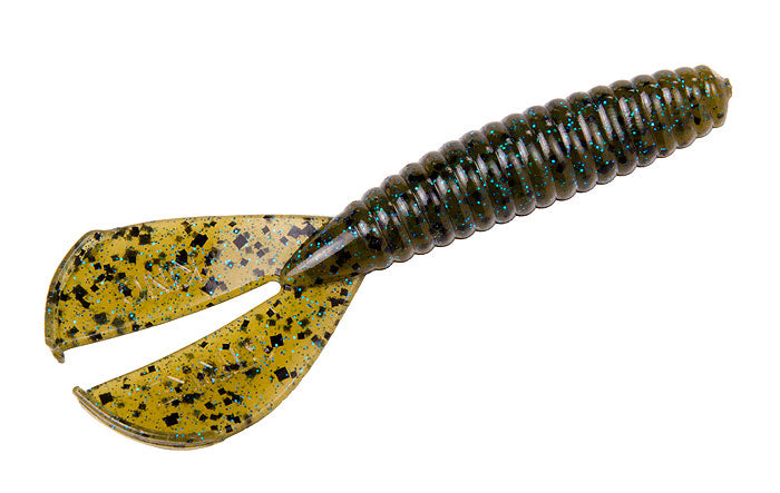 Strike King Rage Tail Menace Grub 4In 8Bg Grn Pump/Sapphr