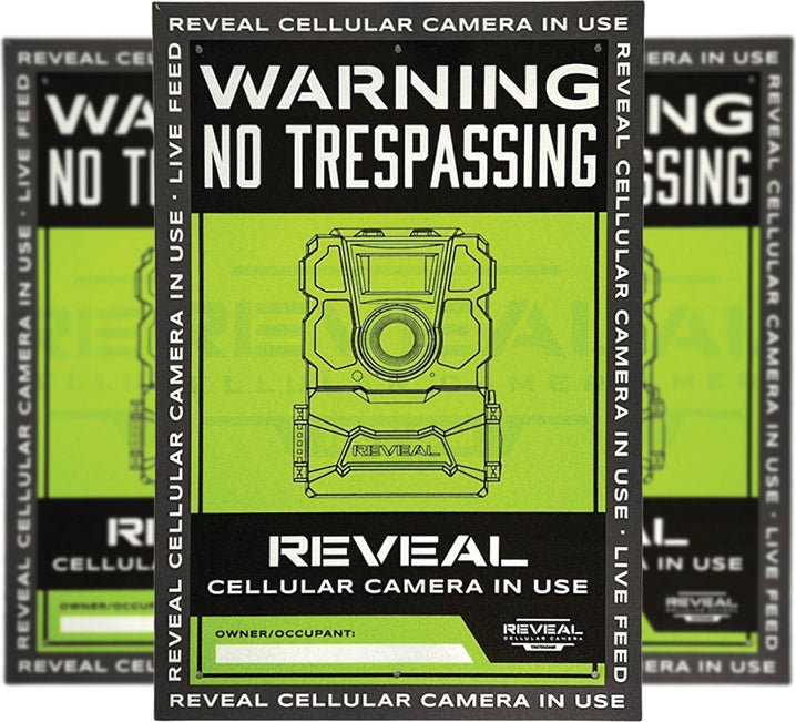 Reveal No Trespassing Sign 3Pk