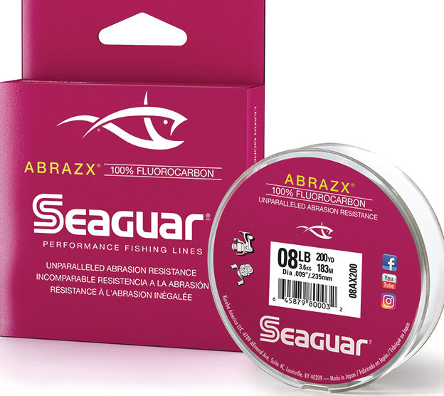 Seaguar Abrazx Fluoro Line Fluoro Clear 8Lb 200Yd