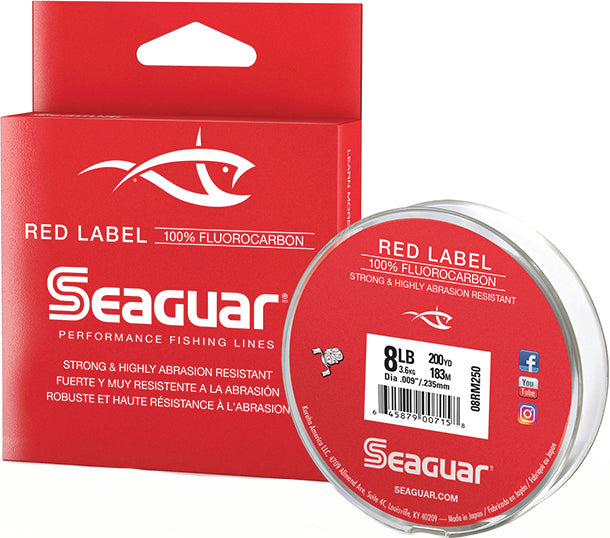 Seaguar Red Label Fluoro Line Fluoro Clear 8Lb 250Yd