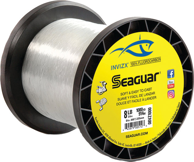 Seaguar Invizx Fluoro Line Fluoro Clear 8Lb 1000Yd