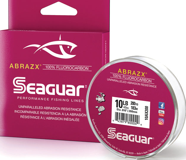 Seaguar Abrazx Fluoro Line Fluoro Clear 10Lb 200Yd
