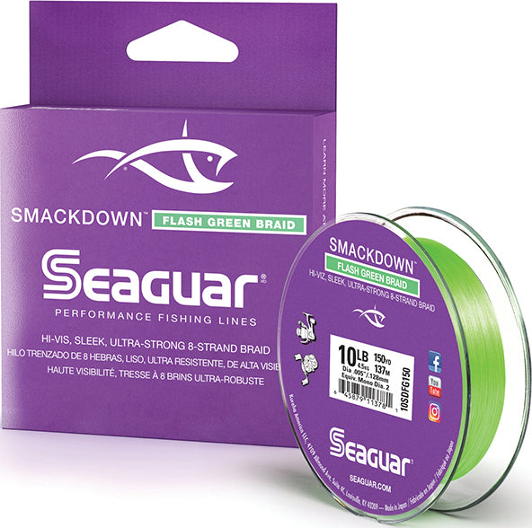 Seaguar Smackdown Braid Line Flash Green 10Lb 150Yd