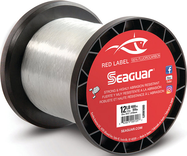 Seaguar Red Label Fluoro Line Fluoro Clear 12Lb 1000Yd