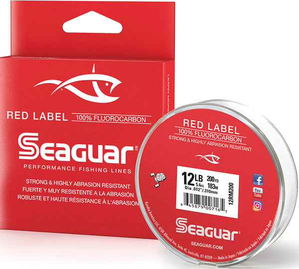 Seaguar Red Label Fluoro Line Fluoro Clear 12Lb 200Yd
