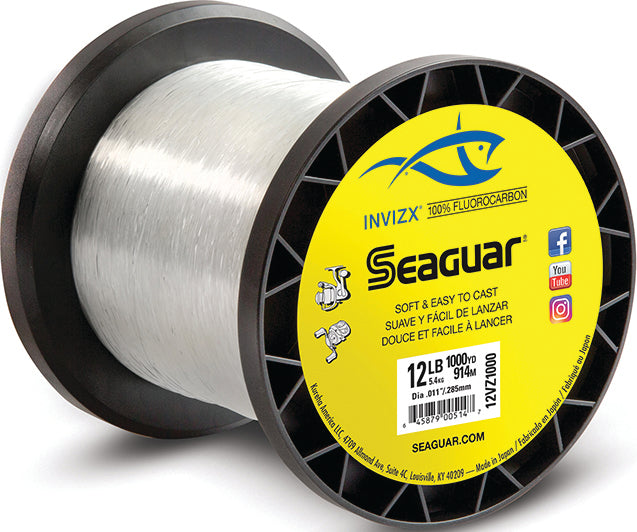 Seaguar Invizx Fluoro Line Fluoro Clear 12Lb 1000Yd