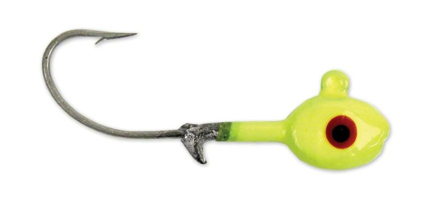 Sea Striker Got Cha Grub Jighead 1/4Oz 8Pk Chartreuse