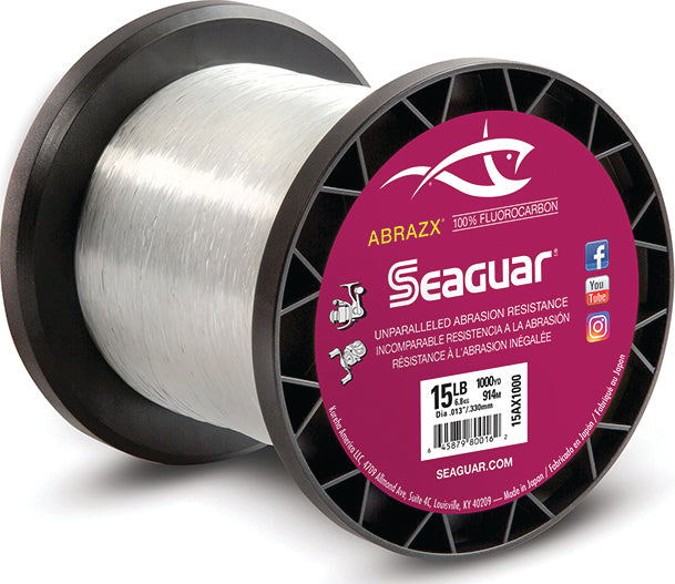 Seaguar Abrazx Fluoro Line Fluoro Clear 15Lb 1000Yd