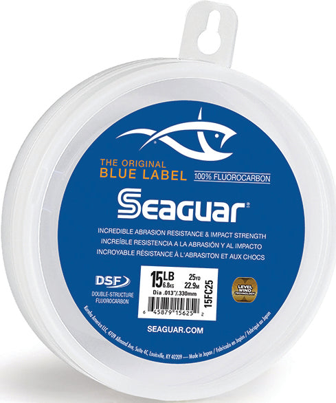 Seaguar Blue Label Fluoro Leader Fluoro Clear 15Lb 25Yd