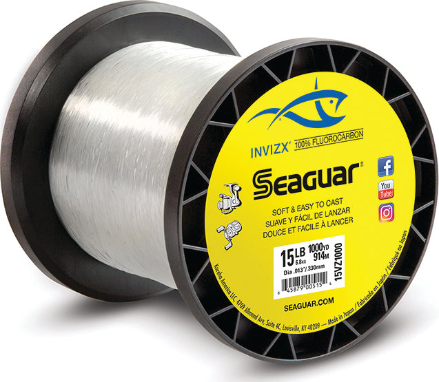 Seaguar Invizx Fluoro Line Fluoro Clear 15Lb 1000Yd