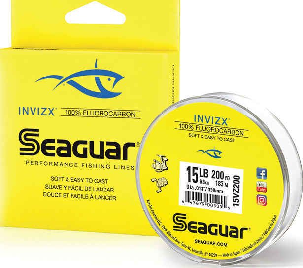 Seaguar Invizx Fluoro Line Fluoro Clear 15Lb 200Yd
