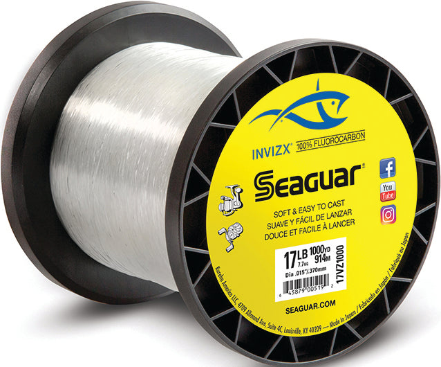 Seaguar Invizx Fluoro Line Fluoro Clear 17Lb 1000Yd