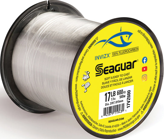 Seaguar Invizx Fluoro Line Fluoro Clear 17Lb 600Yd