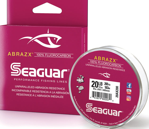 Seaguar Abrazx Fluoro Line Fluoro Clear 20Lb 200Yd