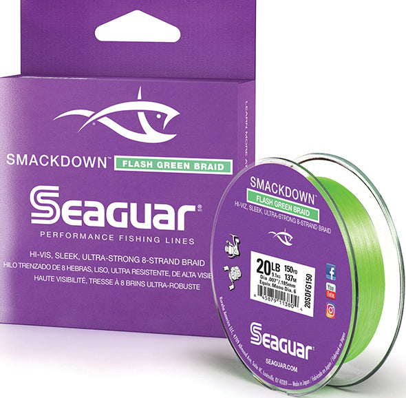 Seaguar Smackdown Braid Line Flash Green 20Lb 150Yd