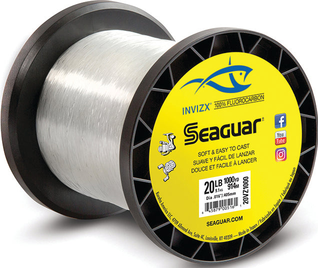 Seaguar Invizx Fluoro Line Fluoro Clear 20Lb 1000Yd