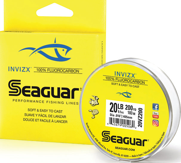 Seaguar Invizx Fluoro Line Fluoro Clear 20Lb 200Yd