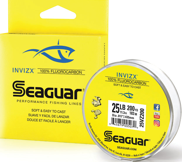 Seaguar Invizx Fluoro Line Fluoro Clear 25Lb 200Yd