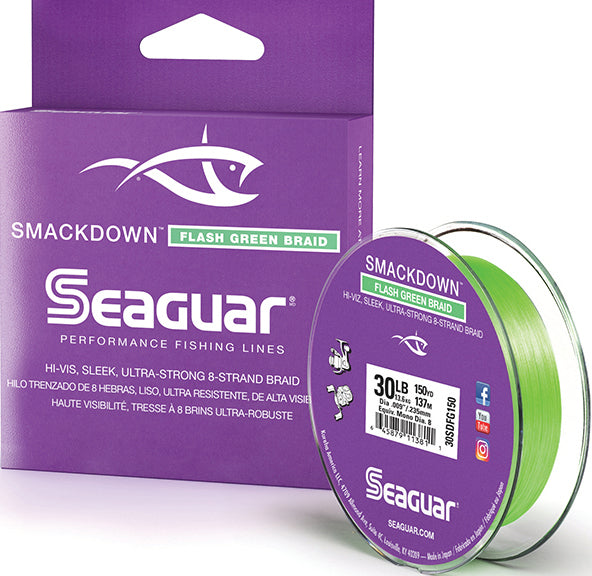 Seaguar Smackdown Braid Line Flash Green 30Lb 150Yd