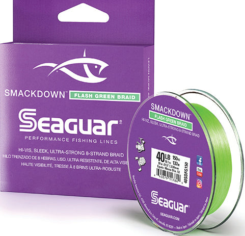 Seaguar Smackdown Braid Line Flash Green 40Lb 150Yd