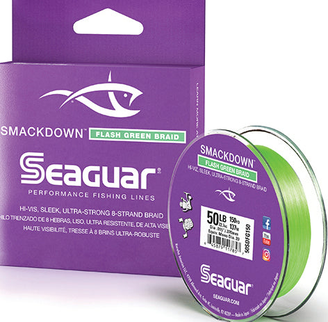 Seaguar Smackdown Braid Line Flash Green 50Lb 150Yd