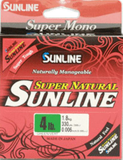 Sunline Super Natural Mono Line Natural Clear 6Lb 330Yd