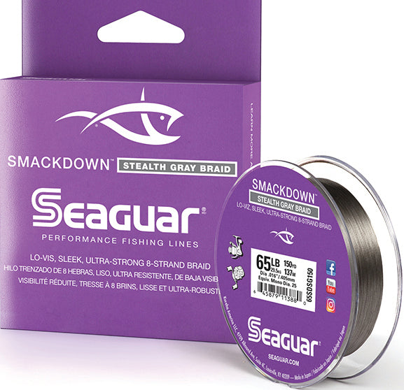 Seaguar Smackdown Braid Line Stealth Gray 65Lb 150Yd