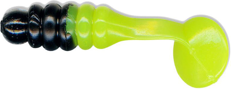 Charlie Brewers Crappie Grub 1In 20Pk Black/Chart