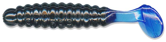 Charlie Brewers Crappie Grub 1.5In 18Pk Black/Blue Tl