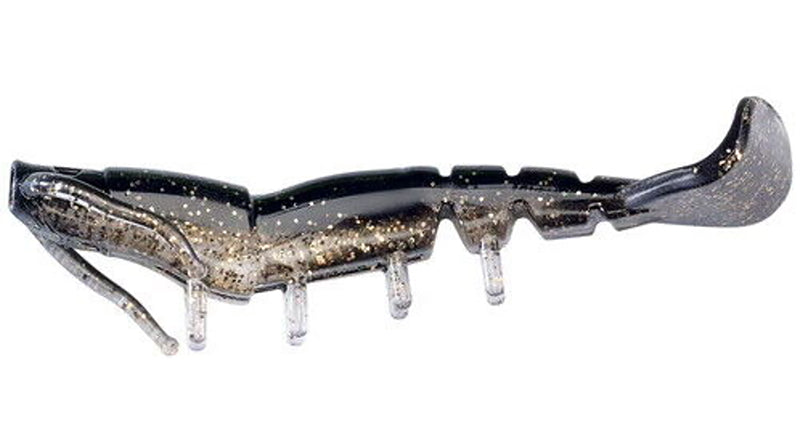 Spro Flutter Tail Shrimp 3In 5Pk Black/Gold