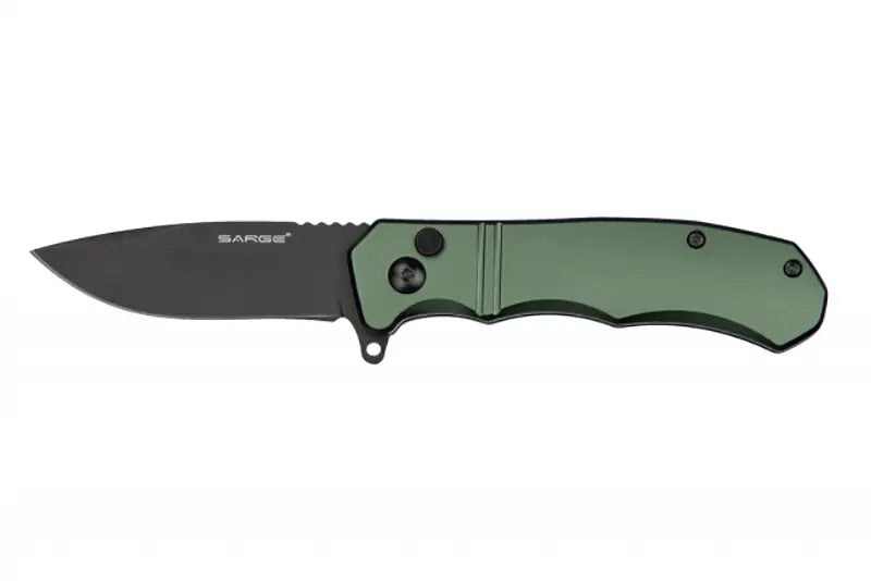 Sarge Knives Command Folding Knife Army Green/Black Blade