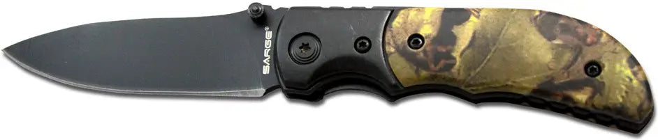 Sarge Knives Tactical Folding Knife 3.5In Lockback Camo