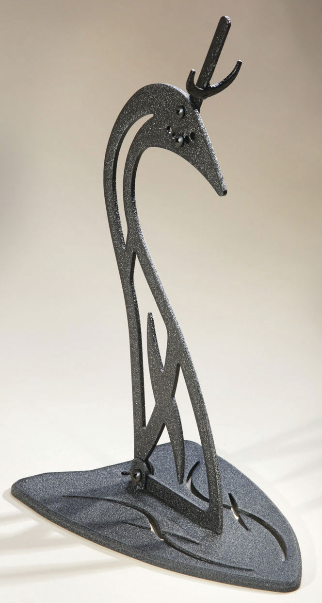 Skull Hooker Trophy Table Stand Black