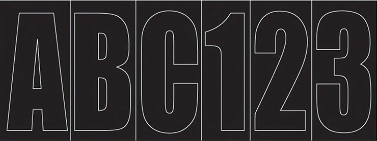 Shoreline Marine Pwc Letter/Number Kit 3In Black