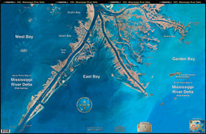 Standard Map Laminated Fishing Map Down River