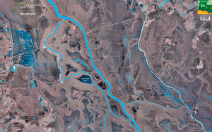 Standard Map Laminated Fishing Map Lake Henderson