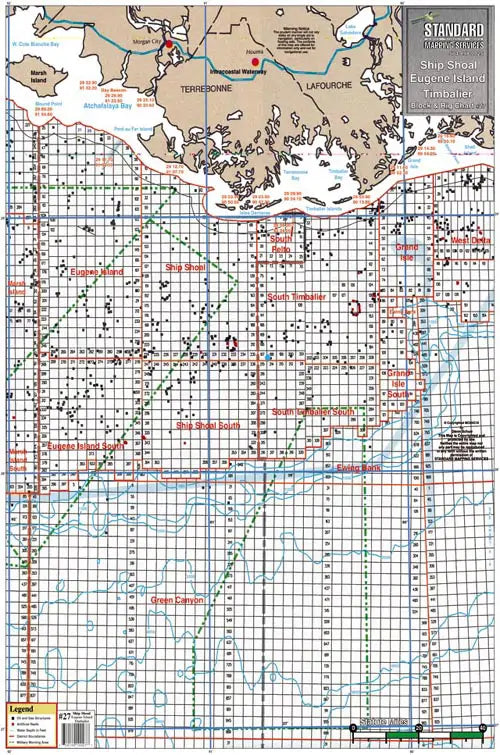 Standard Map Laminated Fishing Map