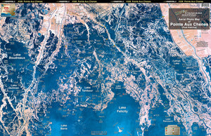 Standard Map Laminated Fishing Map Point Au Chein