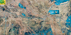 Standard Map Laminated Fishing Map Cloverly Farms/Delta