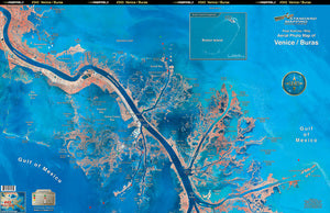 Standard Map Laminated Fishing Map Buras/Venice