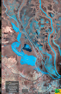 Standard Map Laminated Fishing Map Fausse