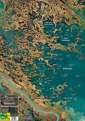 Standard Map Laminated Fishing Map