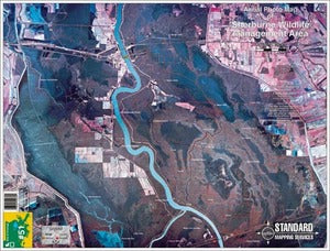 Standard Map Laminated Fishing Map Sherburne Wildlife