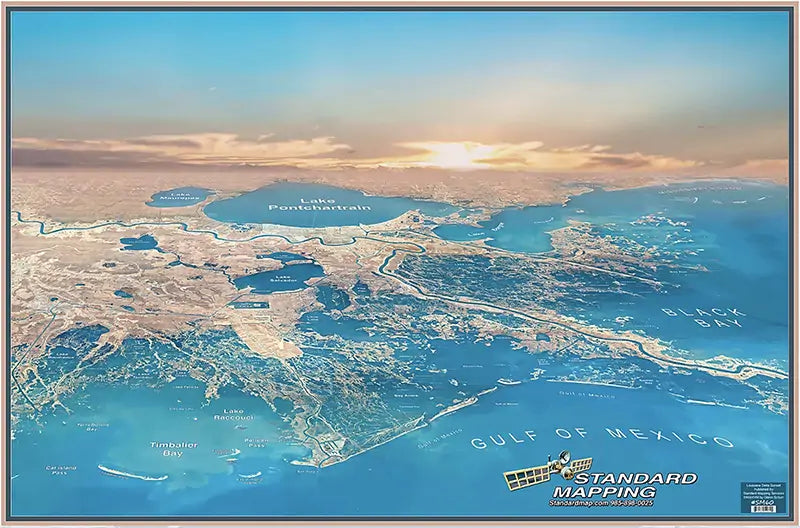 Standard Map Laminated Fishing Map