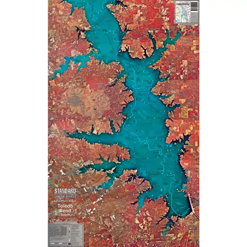 Standard Map Laminated Fishing Map