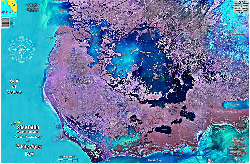 Standard Map Laminated Fishing Map Whitewater Bay
